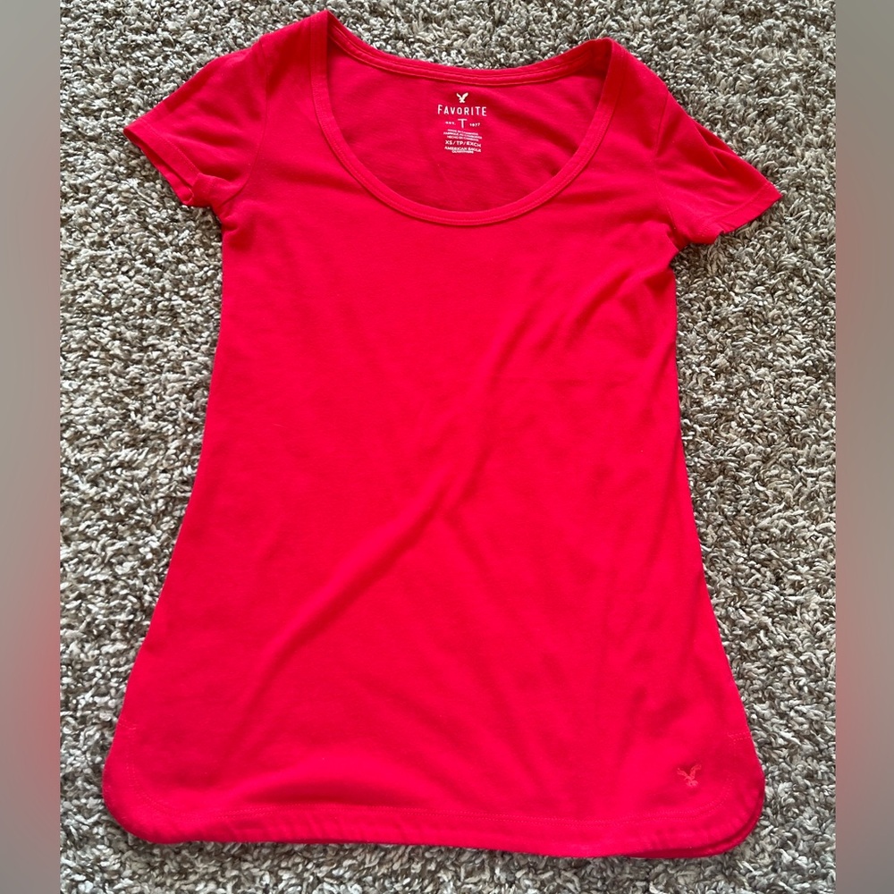 American Eagle Outfitters Hot Pink Favorite T-Shirt